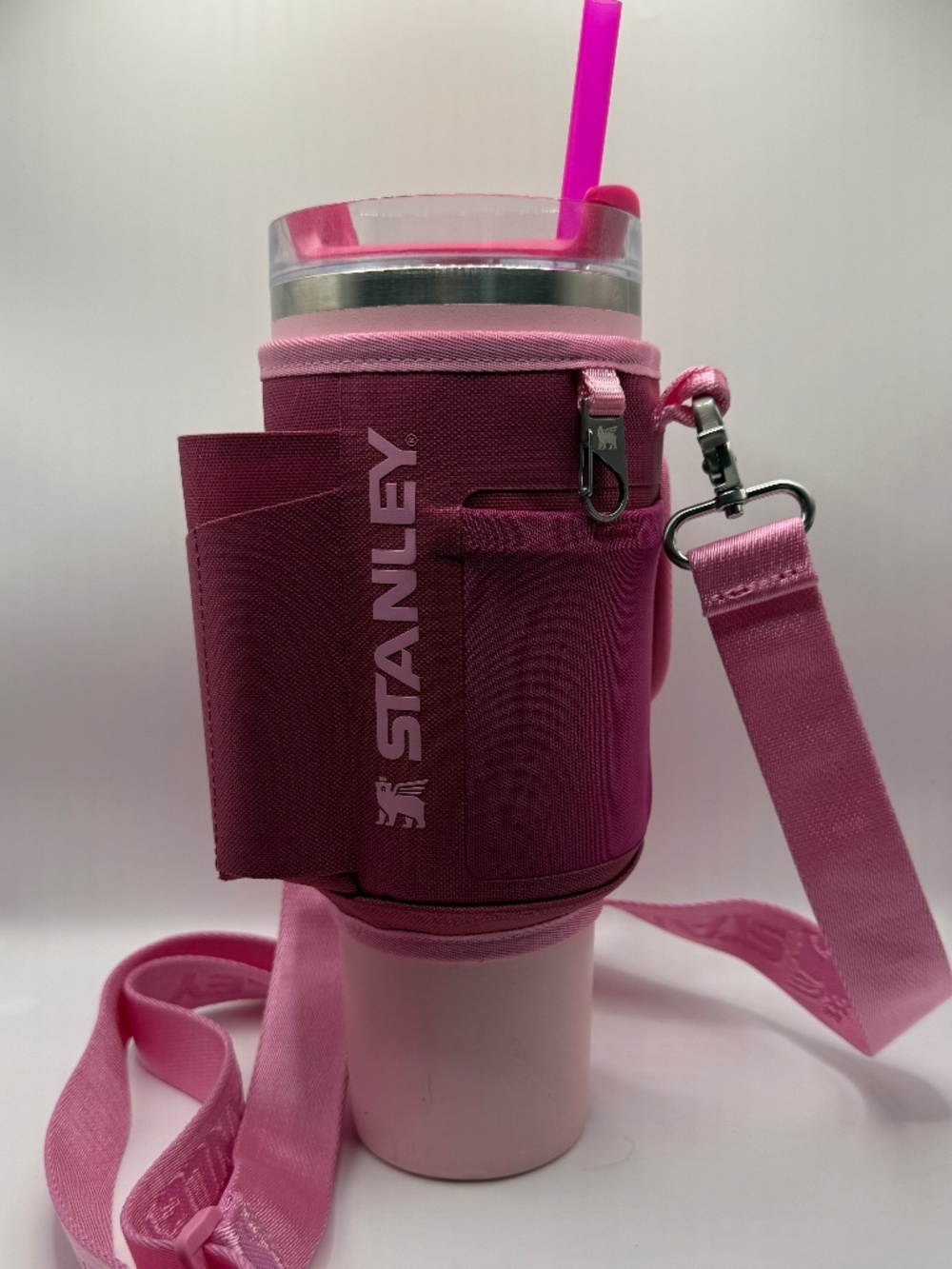 Stanley 40oz Quencher Pink Tumbler + All Day Carry-All Crossbody Bag